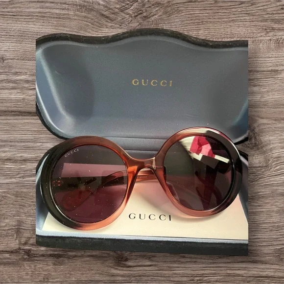 New With Box Gucci GG0367S-003- Women's Round Sunglasses -53024-135 - Picture 4 of 4